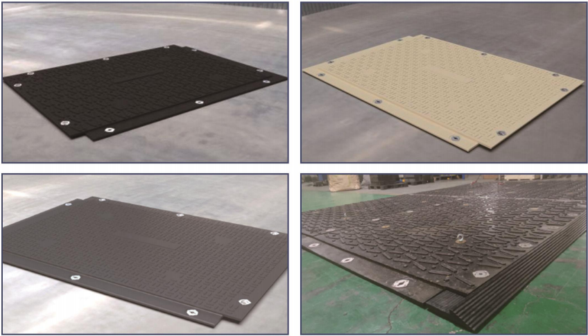 Plastic Road Mats with overlapping